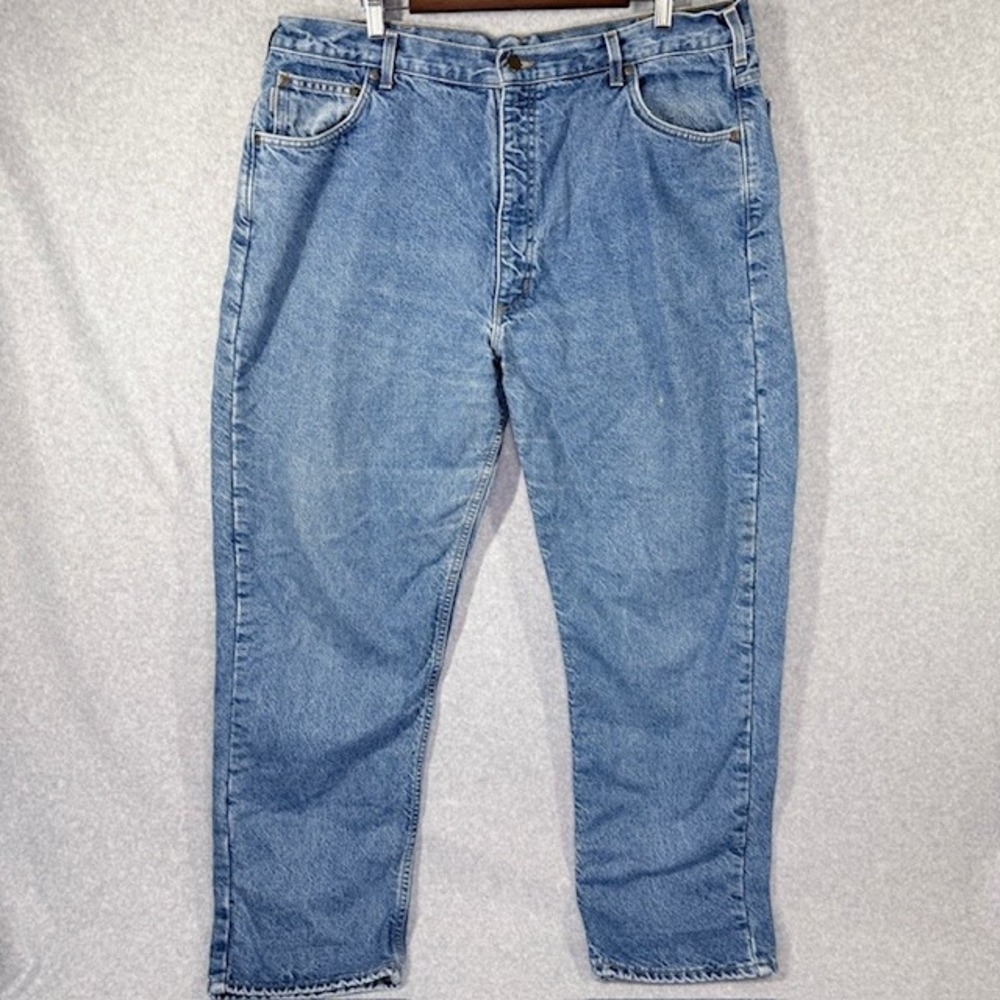 Carhartt Men's Light Wash Denim Jeans Relaxed Fit Size 42x32 - Picture 1 of 13